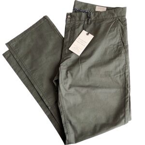 7 Diamonds Journey Olive Slim Fit Chinos 36 x 32